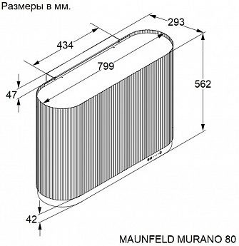 картинка Кухонная вытяжка Maunfeld MURANO 80 черный 