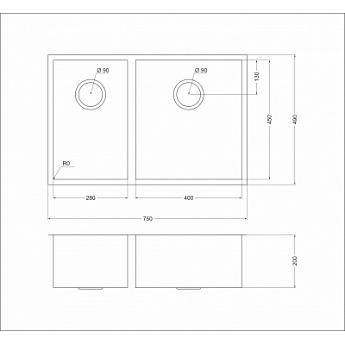 картинка Мойка для кухни Oulin OL-F202  картинка Мойка для кухни Oulin OL-F202