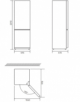 картинка Отдельностоящий холодильник Kuppersberg RFCN 2016 W 