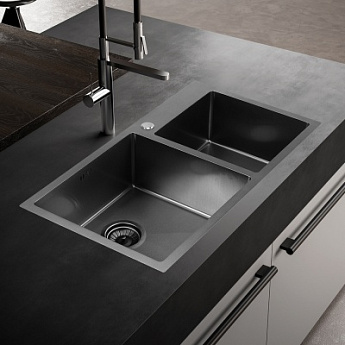 картинка Мойка для кухни Melana S8045HB PROFLINE графит  картинка Мойка для кухни Melana S8045HB PROFLINE графит