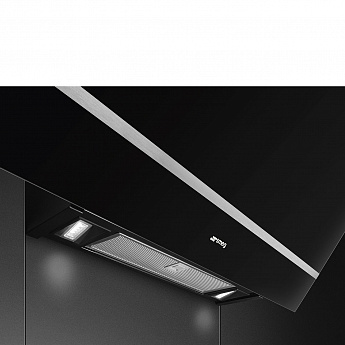 картинка Кухонная вытяжка Smeg KV28N черное стекло  картинка Кухонная вытяжка Smeg KV28N черное стекло