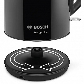 картинка Чайник электрический Bosch TWK3P423 черный  картинка Чайник электрический Bosch TWK3P423 черный