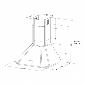 картинка Кухонная вытяжка Korting KHC 6839 RCN 