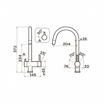 картинка Смеситель Omoikiri YAMADA графит 