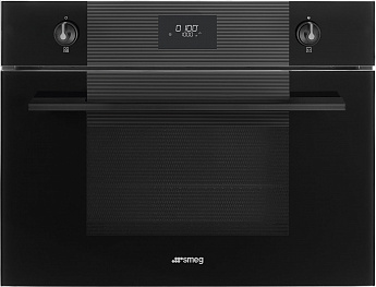 картинка Электрический духовой шкаф с функцией СВЧ Smeg SO4101M1B3  картинка Электрический духовой шкаф с функцией СВЧ Smeg SO4101M1B3