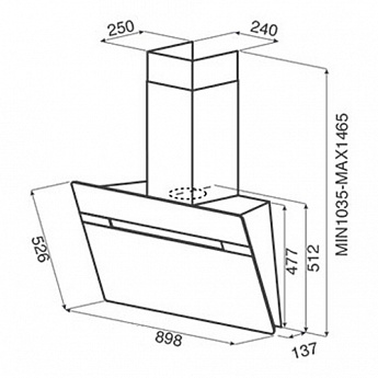 картинка Кухонная вытяжка Jetair VIKI BL 90 A 