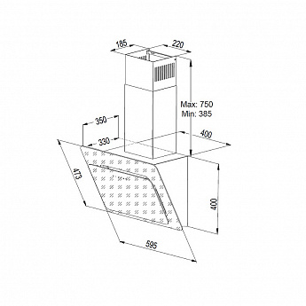 картинка Кухонная вытяжка Korting KHC 67590 GN 