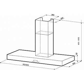картинка Кухонная вытяжка Jetair TOUCH BL/A/60 