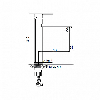 картинка |Discount| Смеситель Ledeme L1133 хром 