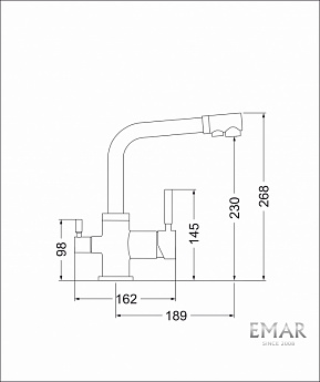 картинка Смеситель Emar ECB-3003 PVD dark 