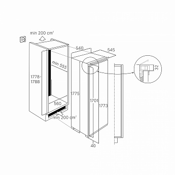 картинка Встраиваемый холодильник Kuppersbusch FK 8840.1I 