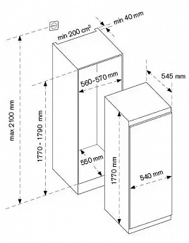 картинка Морозильная камера Bertazzoni FRZ603UBNPTC/20 