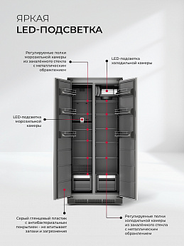 картинка Встраиваемый холодильник Lex LBI400SB Grey 