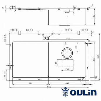 картинка Мойка для кухни Oulin OL-FTR102R  картинка Мойка для кухни Oulin OL-FTR102R