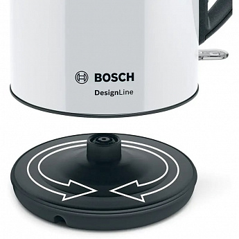 картинка Чайник электрический Bosch TWK3P421 белый  картинка Чайник электрический Bosch TWK3P421 белый