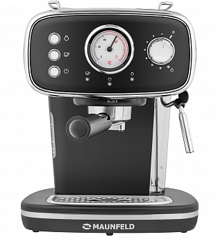 картинка Кофемашина рожкового типа MAUNFELD MF-736BK  картинка Кофемашина рожкового типа MAUNFELD MF-736BK