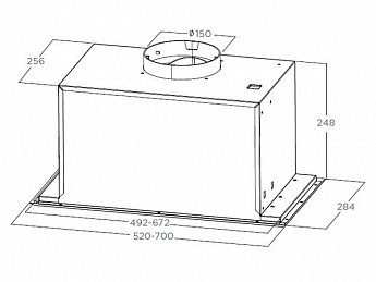картинка Кухонная вытяжка полновстраиваемая Midea MH60I770W белая 