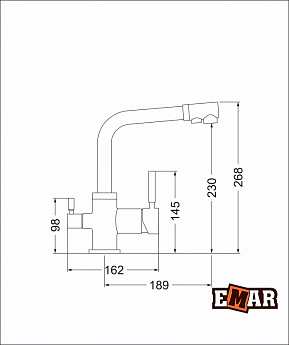 картинка Смеситель Emar ЕС - 3003  картинка Смеситель Emar ЕС - 3003