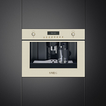 картинка Кофемашина Smeg CMS8451P кремовый  картинка Кофемашина Smeg CMS8451P кремовый