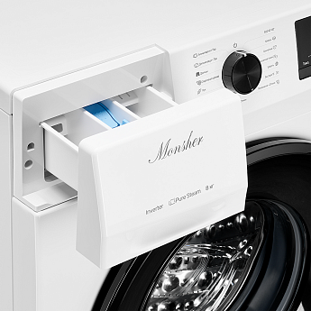 картинка Стиральная машина с паром Monsher MWM 460 BLANC 