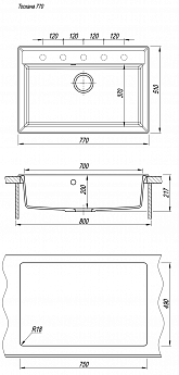 картинка Мойка для кухни Florentina ТОСКАНА 770 