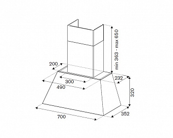 картинка Кухонная вытяжка Bertazzoni KR70HER1ADA слоновая кость 