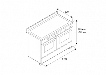 картинка Электрическая кухонная плита Bertazzoni PRO125I2ENET 