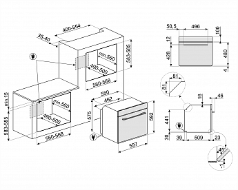 картинка Электрический духовой шкаф с функцией пара Smeg SO6101S2B3 