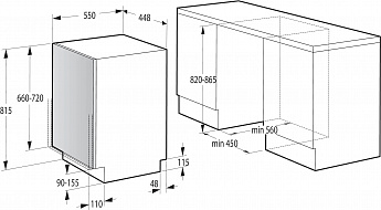 картинка Посудомоечная машина встраиваемая Gorenje GV563E11 