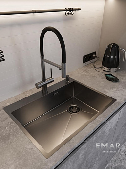 картинка Кухонная мойка Emar EMB-660(TOP) PVD Dark 