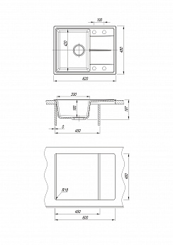 картинка Мойка для кухни Dr. Gans Smart ОЛИВИЯ-620 