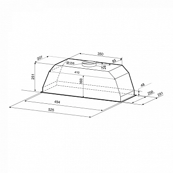 картинка Кухонная вытяжка Krona ADEL 600 WHITE PB 