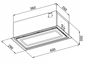 картинка Кухонная вытяжка Weissgauff Quadra 600 Touch Black Glass 
