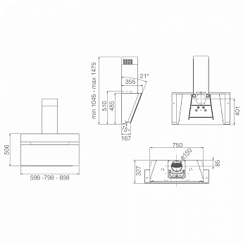 картинка Кухонная вытяжка Elica STRIPE LUX @ WH/A/90 