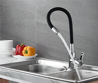 картинка Смеситель Ledeme L4898-2 черный 