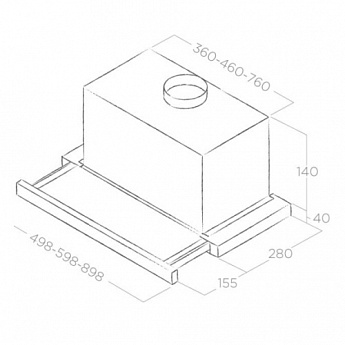 картинка Кухонная вытяжка Elica ELITE 14 LUX GRIX/A/50 