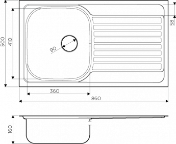 картинка Мойка Omoikiri KASHIOGAWA-86-IN 