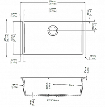 картинка Кухонная мойка Longran Enigma ENG780.460 