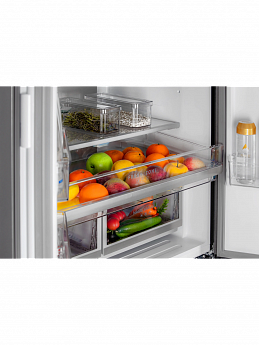 картинка Полувстраиваемый холодильник Hiberg RFQ-600DX NFYM INVERTER бежевый 