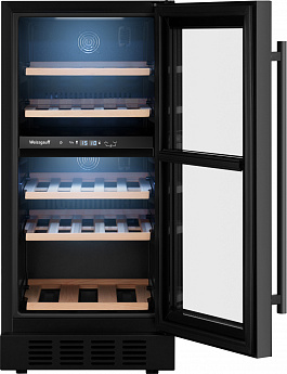 картинка Встраиваемый винный шкаф Weissgauff WWCI-26 DB DualZone 