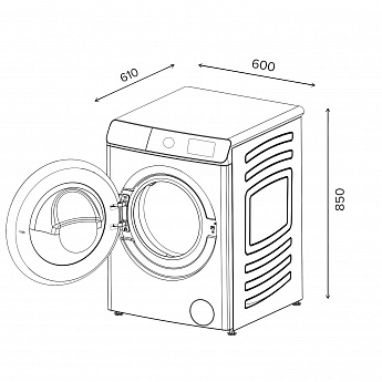 картинка Стиральная машина с сушкой Lex LWM12812GRID 