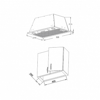 картинка Кухонная вытяжка Korting KHI 6530 W 