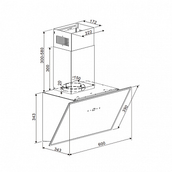 картинка Кухонная вытяжка Maunfeld ASTRO 60 GLASS WHITE 